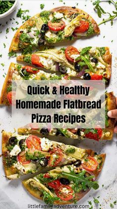 quick and healthy homemade flatbread pizza recipes