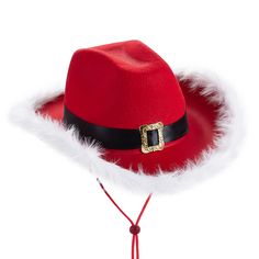 Women Men Party Christmas Cowboy Hat Western Felt Hats Wide Brim Jazz Hat Santa Claus Accessories Christmas Cowboy Hat, Christmas Cowboy, Jazz Hat, Men Party, Felt Hats, Man Party, Felt Hat, Cowboy Hat, Wide Brimmed