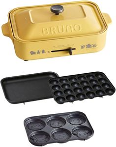 BRUNO Compact Hot Plate Mini Pancakes BOE118-YE Yellow Aluminum 1200W NEW Description Please check the picture. Shipping Fedex or DHL. International Buyers - Please Note: Import duties, taxes, and charges are not included in the item price or shipping cost. These charges are the buyer's responsibility. Please check with your country's customs office to determine what these additional costs will be prior to bidding or buying. Thank you for your understanding. Yellow Pokemon, Mini Pancakes, Hot Plates, Japanese Market, Hot Plate, Yellow Color, Octopus, Pancakes, Pikachu