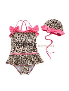 Taitlyn and Gracie would look sweet in this  baby girl swim suit found it on Amazon too Baby Mode, Toddler Swimsuits, Baby Swimsuit, Baby Leopard, Baby Swimwear, Pink Bows, Mia 3