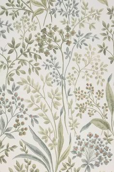 an image of a wallpaper with flowers and leaves on it's side,