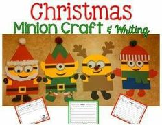 christmas minion craft and writing activity