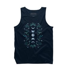 Moonlight Garden - Teal Snow is a cozy ring spun cotton tank top designed by EpisodicDrawing for Design By Humans. Pick up this tank and support one of our global artists today. Size: 2xl. Color: navy. Gender: male. Age Group: adult. Pattern: Star. Printed Cotton Blue Tank Top, Blue Printed Cotton Tank Top, Printed Blue Cotton Tank Top, Bohemian Cotton Printed Tank Top, Bohemian Printed Cotton Tank Top, Cotton Summer Tops With Moon Print, Bohemian Cotton Tank Top With Graphic Print, Bohemian Cotton Tops With Moon Print, Bohemian Moon Print Cotton Tops