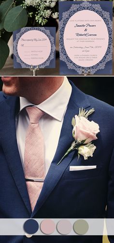 a man in a suit and tie with flowers on his lapel is holding a boutonniere