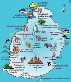 a map with all the major tourist attractions