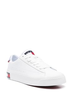 Find TOMMY HILFIGER Varsity Low-top Sneakers on Editorialist. white/blue/red calf leather logo print to the side logo patch at the tongue perforated detailing colour-block panelled design front lace-up fastening round toe flat rubber sole branded insole Sporty Tommy Hilfiger Sneakers With Embossed Logo, Tommy Hilfiger Sporty Sneakers With Embossed Logo, Casual Sneakers With Logo-print Tongue For Light Sports, Casual Sneakers For Light Sports With Logo-print Tongue, White Sporty Sneakers With Logo Detail, Sporty White Sneakers With Logo Detail, Tommy Hilfiger Sporty Sneakers With Perforated Toe Box, White Sporty Sneakers With Logo Patch On Tongue, Sporty White Sneakers With Logo Patch On Tongue