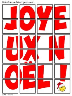 the word love is spelled in red and white squares with an emoticive smiley face