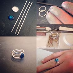 the process of making rings is being performed