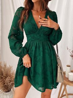 CUPSHE Damen Kleid Spitzenkleid V Ausschnitt Knöpfen Langarm Floral Spitze A Linie Freizeitkleider Elegant Party Mini Dress Cupshe Dress, Long Sleeve Lace Mini Dress, Women Lace Dress, Office Dresses For Women, Floral Bodycon, Bodycon Floral Dress, Party Dress Long Sleeve, Bodycon Dress Parties, Lace Mini Dress