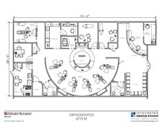 the office floor plan for an interior design studio, with furniture and desks in it