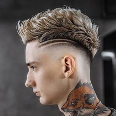 mens hair cuts 2018 Top Fade Haircut, Men Undercut, Undercut Hair Designs, Haircut Designs For Men, Undercut Hair