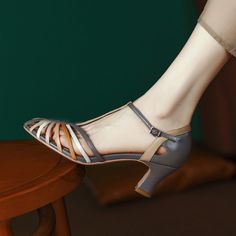 Description: Step back in time with these stylish retro-inspired mid-heel Roman sandals. The intricate cut-out design adds a touch of sophistication to your summer wardrobe. Crafted with delicate straps, these sandals offer a perfect balance of comfort and elegance. Pair them with a flowy dress or cropped pants for a chic and timeless look. Embrace the vintage charm and enjoy the summer season in these fashionable sandalsShoe toe shape: Round toeColor: Multi-colored high heelsProduct category: O Strap High Heels, Wedding Pumps, Block Sandals, Roman Sandals, Closed Toe Sandals, Heels Fashion, Bow Sandals, Fashion High Heels, Women Sandals