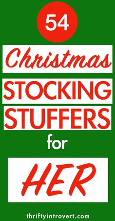 christmas stocking stuff for her with the text 54 christmas stocking stuff for her