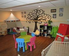 the children's playroom is clean and ready for their parents to use it