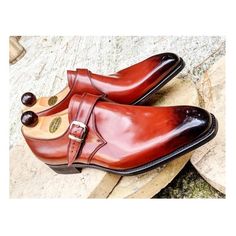 Red Cognac Calf & Burnished Toes Single Monk Strap Shpes on Storenvy Ascot Shoes, Quality Leather Boots, Custom Design Shoes, Monk Strap Shoes, 12 Weeks, Leather Shoes Men, Colour Red, Monk Strap, Handmade Shoes