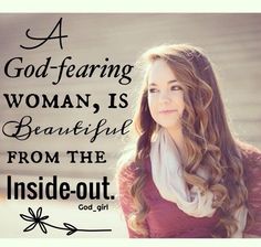 a woman is beautiful from the inside out