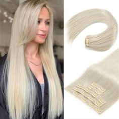 PRICES MAY VARY. 👉Upgraded Lace Weft Hair Extensions: Compare to the classic rose weft, lace weft is thinner and softer to get a comfortable wear. It lays flat to the scalp and you won’t feel any bump, virtually undetectable 👉Luxurious Feeling and Lightweight: Made from Japanese technology heat-friendly fiber, with a natural look and soft feel like human hair. Same amount of hair but 30% lighter than regular hair fiber extensions 👉Time and Cost-Effective New Look: Clip in extensions can incre Hair Extension Lengths, Blonde Hair Extensions, Loose Waves Hair, Hairpieces For Women, Hair Due, Weft Hair Extensions, Extensions Hair, Hair Color Techniques, Clip In Hair