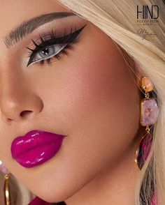 Halloweenský Makeup, Makeup Cantik, Barbie Makeup, Colorful Nails, Nails 2023, Pink Lipstick, Long Blonde