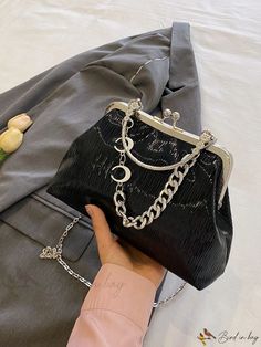 Bird in Bag - Fashionable Elegant Evening Chain Shoulder Bag with Flap Closure Womens Clutch, Bag With Chain, Bag Elegant, Ladies Clutch, Evening Clutch Bag, Evening Clutch, Chain Shoulder Bag, Bird In Bag, Chain Strap