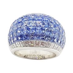 Blue Sapphire Diamond Ring, Diamond Ring Set, Eternity Rings, Van Cleef And Arpels, Jewelry Brands, Blue Sapphire Diamond, Diamond Ring Settings, Bling Rings, Pretty Rings