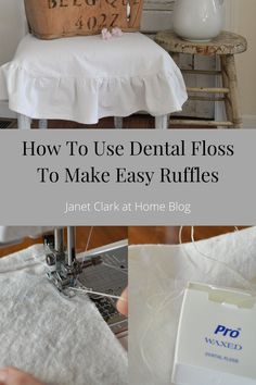 how to use dental floss to make easy ruffles with jane clark at home blog