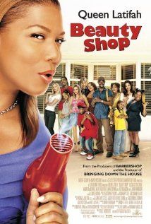 the queen latifah beauty shop movie poster is shown in front of a group of young women