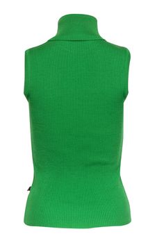 Get the best of both worlds with this two-toned Dolce & Gabbana turtleneck! This sleeveless sweater features a deep, lush purple on the front and surprises you with a bold and vivid green hue on the back. The sleeveless design makes this the perfect layering piece for the fall. Pop this on with a blazer for the office or switch it up to something a little more casual by wearing a denim jacket. However you choose to rock this piece, you will be turning heads! Size 4 (IT 40) 60% Merino Wool, 40% A Sleeveless Stretch Sweater For Winter, High Stretch Knit Turtleneck Top, Fitted Sleeveless Fall Sweater, Spring Turtleneck Sweater Vest, Turtleneck Sweater Vest For Spring Layering, Spring Turtleneck Sweater Vest For Layering, Sleeveless Green Sweater For Fall, Fitted Green Knit Top For Fall, Green Fitted Knit Top For Fall