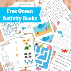 ocean activities and printables for kids to practice numbers, shapes, and more