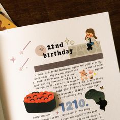 a birthday card with an image of a cake