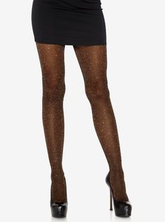 Glittery Tights, Shimmer Tights, Sparkle Tights, Leg Avenue, Opaque Tights, Fishnet Tights, Thigh High Stockings, Drip Dry, Black Tights