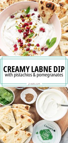 labne dip in a pink bowl with naan Whole Foods Grocery Store, Labneh Dip, Pita Crackers, Hors Doeuvres, Snack Platter, Best Party Food, Creamy Dip, Delicious Appetizer Recipes, Party Recipes