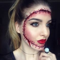 Face transplant Scar Halloween Costume, Halloween Makeup Diy Easy, Halloween Fx, Fake Makeup