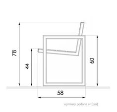 an image of a chair with measurements