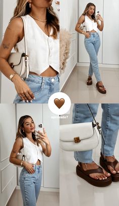 Outfit Primavera, Elegante Casual, Looks Chic, Summer Fashion Outfits, Spring Summer Outfits, Outfits Casuales, Cute Casual Outfits, Look Fashion