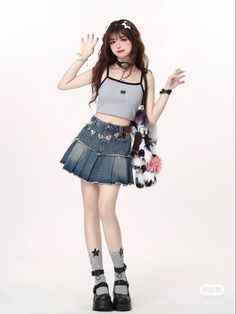 Cute Asian Clothes, Ulzzang Outfit, Vintage Kawaii, 2000s Nostalgia, Inspo Outfit, Y2k Retro