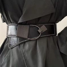 Wide Belts For Women, Trendy Coat, Style Gothic, Corset Belt, Casual Belt, Leather Corset, Estilo Punk, Style Punk, Fashion Belts