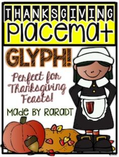 thanksgiving placemat glyph perfect for thanksgiving treats