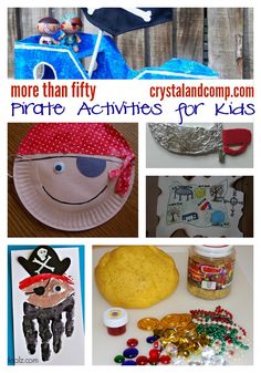 pirate activities for kids that are fun and easy to make with paper plates, scissors, beads