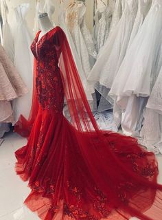 Charming A Line Unique Red Vintage Prom Dresses Prom Dress Unique, Red Wedding Gowns, Red Bridal Dress, Red Wedding Dress, Princess Bridal Gown, A Line Prom Dress, Bridal Gowns Mermaid, Vintage Wedding Dress, Red Wedding Dresses