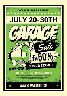 Garage Sale Flyer Garage Sale Flyer, Vintage Party Ideas, Cute Scrapbooks, Business Poster, Flyer Poster, Sale Flyer, Event Promotion, Graphic Design Fun, Poster Invitation