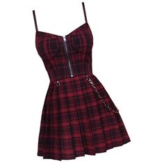 Plaid Tartan Pleated Chain Dress. Standard And Plus Size Available. The Material Is Cotton Polyester. Special Order Delivery 7-21 Business Days Styles: Goth Punk 1950s Vintage Kawaii Dance Pinup Rockabilly Pinup Aline Cute 50s Summer Dresses Red Gothic Dress, Alt Dress, Styl Grunge, Preppy Mode, Goth Streetwear, Streetwear Dress, Punk Dress, Dark Dress, Preppy Dresses