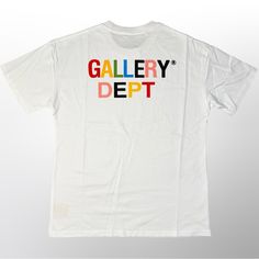 Gallery Dept. Logo Tee ‘White’. Brand New With Tags! Excellent Quality, Heavyweight Material. Fit: The Fit Is True To Size. Keep That In Mind When Ordering. Thanks For Shopping At Drip Mart! New Products Are Updated Weekly So Give Us A Follow To Never Miss A Drop! White Tops With Graphic Design For Everyday, White Graphic Design Tops For Everyday Wear, White Graphic Design Top For Everyday, White Graphic Tops For Everyday Wear, White T-shirt With Logo Print For Everyday, Gallery Dept Logo, Gallery Dept, Black And White Shirt, Custom Ties