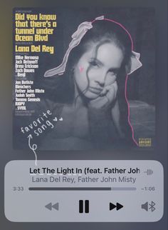 an mp3 player with the words let the light in feat father - john on it