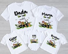 Wild One Birthday Shirts,  Zoo Animals Birthday Shirts, Wild Birthday Shirts,Mom and Dad Birthday Shirts, Matching Family Birthday Shirts 1st Birthday party,  Two wild,  1st birthday shirt,  wild one,  wild one birthday,  two wild birthday,  mom and dad shirts,  wild mom,  birthday girl,  birthday boy,  wild sister,  wild dad, family wild shirts Premium Quality Printed in the USA.  We sell Mrotto and Bella Canvas brands for our Youth, Toddler and Unisex T-shirts, with the same high quality and g Wild One Birthday Shirts, Mom And Dad Shirts, Wild One Birthday, Family Birthday Shirts, Animals Birthday, 1st Birthday Shirts, Dad Shirts, First Birthday Party Themes, First Birthday Shirts