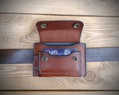 Custom Wallet With Card Slots For Everyday Carry, Custom Wallet With Card Slots For Everyday Use, Custom Wallets With Card Slots For Everyday Use, Make A Belt, Diy Leather Working, Leather Wallet Design, Belt Wallet, Leather Wallet Pattern, Leather Anniversary Gift