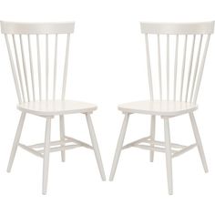 two white wooden chairs side by side