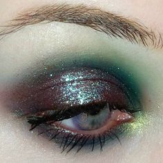 Drowned Makeup, Colorful Goth Makeup, Silly Makeup, Unique Makeup Looks, Glitter Goth, Moon Makeup, Shower Makeup