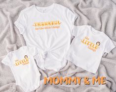 Thankful for the Little Things Mommy and Me Tees Mom and Kid - Etsy Mom And Son Thanksgiving Shirts, Mommy And Son Thanksgiving Shirts, Mama And Mini Fall Shirts, Mummy And Me Tshirts, Fall Mommy And Me Tshirts, Thankful Shirt, Mommy And Me Shirt, Cute Graphic Tees, Mom Kid