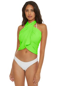 -wrap stretch sarong -content: 83% nylon 17% spandex Becca Swimwear, Sarong, Lime Juice, Juice, White And Black, Spandex, Orange