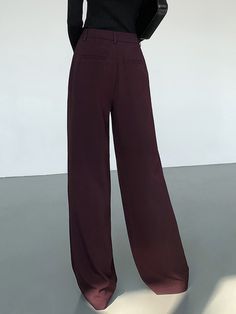 Details
                        Composition: 95% Polyester. 5% Elastane        
                    Design: Plain        
                    Style: Casual. Elegant        
                    Thickness: Regular        
                    Sheer: No        
                    Material: Woven Fabric        
                    Occasion: Leisure. Work        
         Size & Fit
                        Pants Length: Long Pants        
                    Stretch: Non-stretch        
                    Fit Type: Shift        
        
                 Cm        Inch                                                        Size                Length                Hips                Waist                                                                                    XS Burgundy Full-length Pants For Work, Burgundy Full Length Workwear Pants, Burgundy Full Length Work Pants, Elegant Full-length Burgundy Bottoms, Elegant Full Length Burgundy Bottoms, High Waist Burgundy Wide Leg Pants For Fall, Burgundy High Waist Wide Leg Pants For Fall, Burgundy Full-length Bottoms For Workwear, Burgundy Full Length Bottoms For Workwear